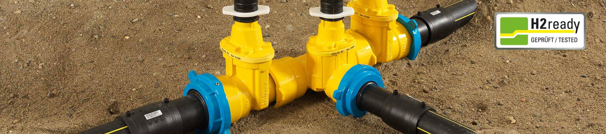 Bildausschnitt einer Wasserleietungskreuzung von Hawle Armaturen AG