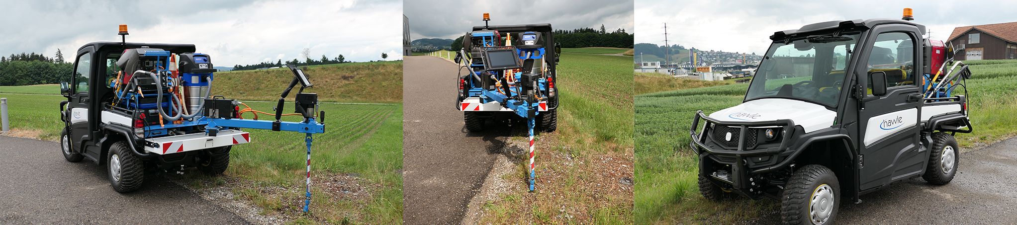 Aufnahme des neuen Schieberkontrollfahrzeuges der Hawle Armaturen AG.