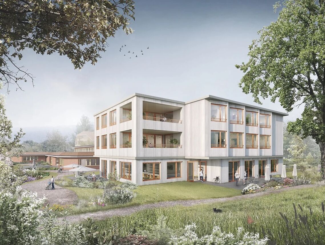 Aussenaufnahme des Gebäudes der Stiftung Sonnenhalde