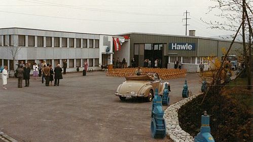 Historische Farbfotograrie der Gründung der Firma Hawle Armaturen AG Schweiz.